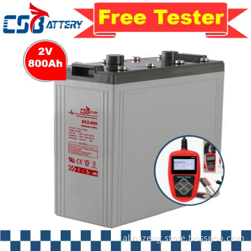 CSBattery 2V800Ah Long life AGM Battery for Boomlift/Marine/EV/ups/Wheel-chair